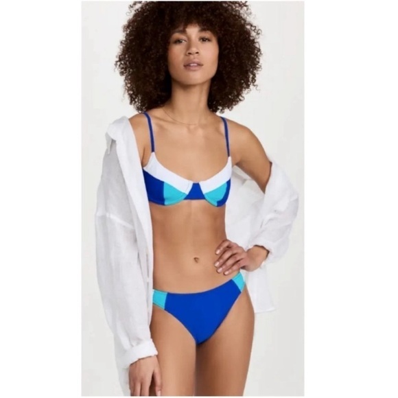 Solid & Striped Emily Bikini Set Swimsuit ColorBlock - Picture 1 of 8